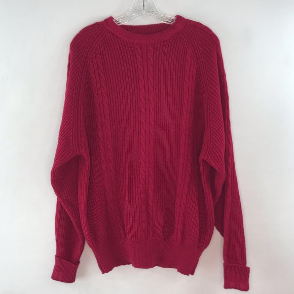 Stackpole Moore Tryon Hartford Vintage Men's Wool Cable Knit Pull Over Sweater - Picture 1 of 12